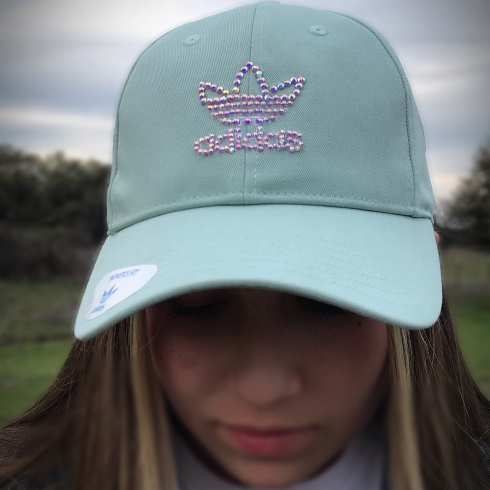 Rhine stone adidas hat